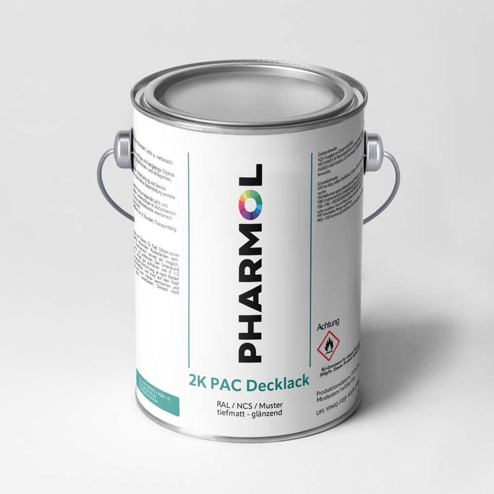 2K PAC Decklack, RAL- oder Sonderfarbtöne (glänzend / 2,5 kg)